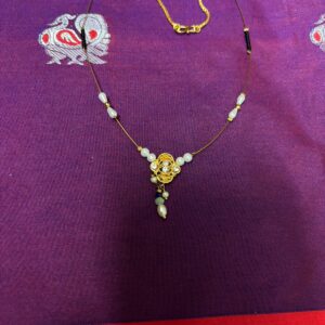 Elegant Pearl & Stone Mangalsutra – Minimal Traditional Design