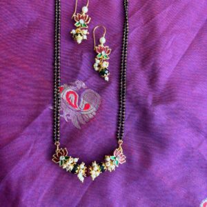 Lotus Pearl Mangalsutra Set – Elegant Traditional Design